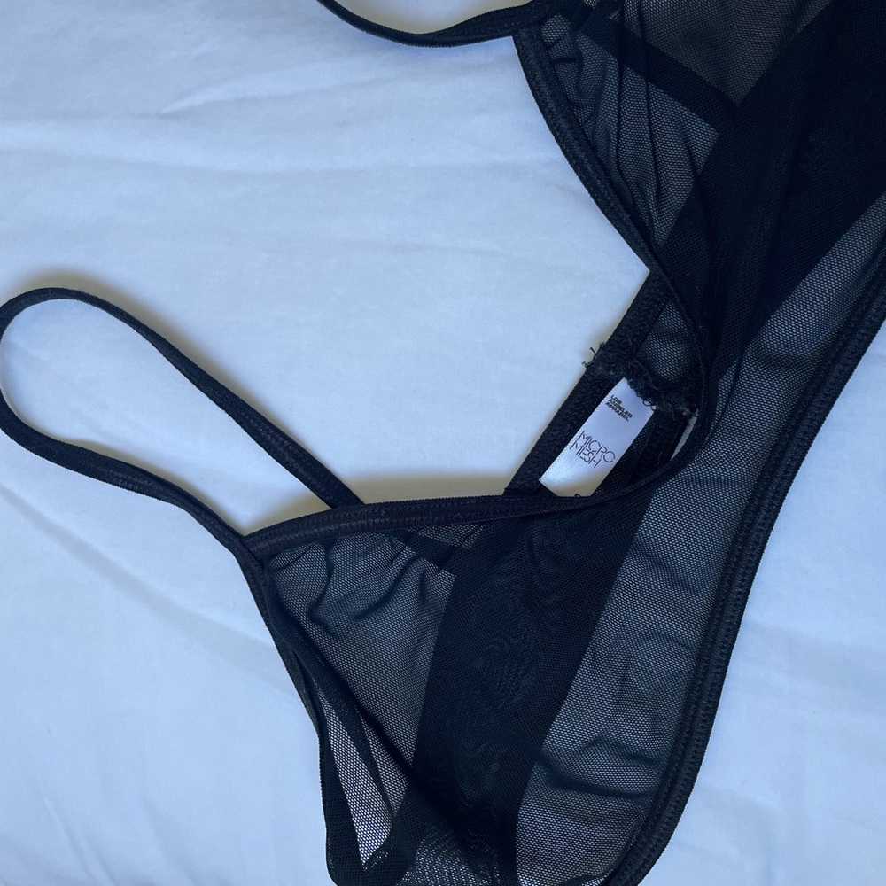 Los Angeles Apparel Black Micro Mesh Bra